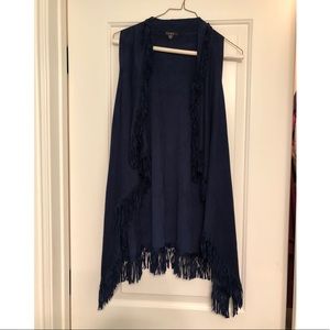 Suede fringe vest